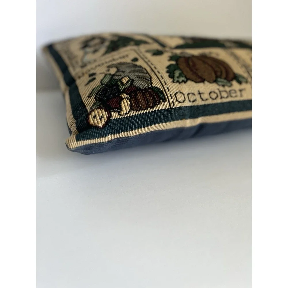 Vintage Bless This Home tapestry all season pillow rectangle folk country 12x18 - Picture 3 of 4